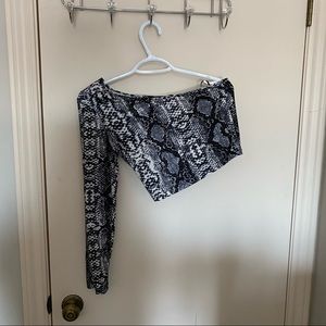 shein snake skin top